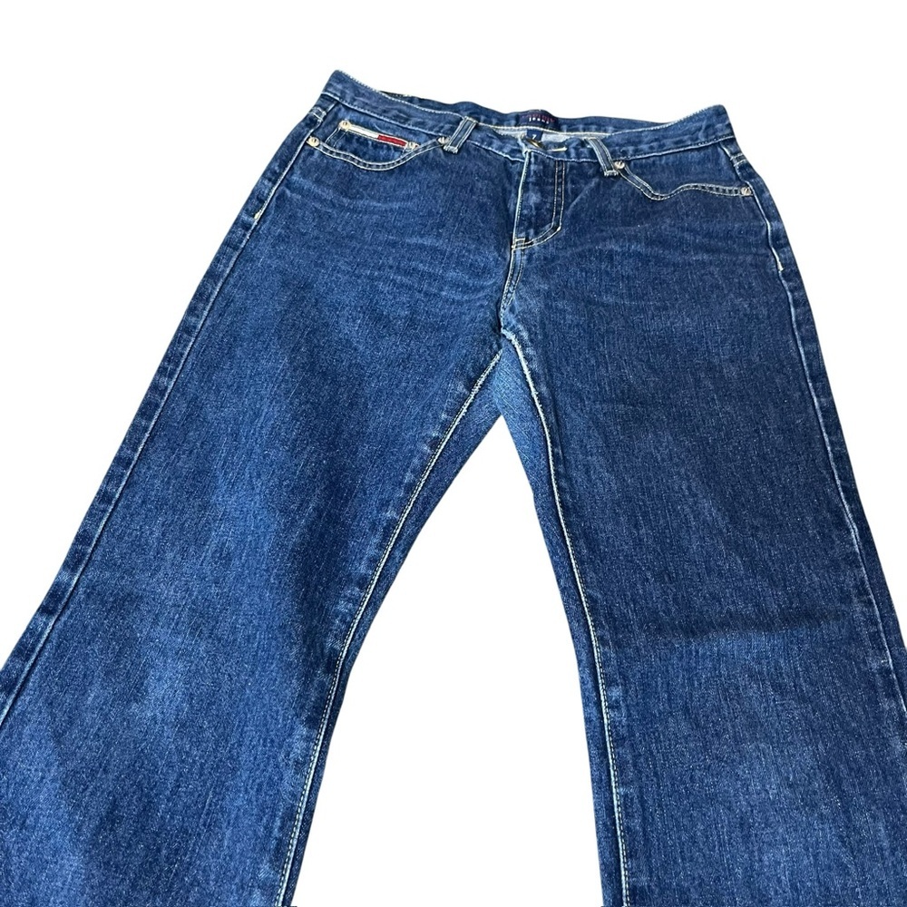 Vintage 2000 Tommy Hilfiger Blue Bootcut Jeans with Rich Indigo Hue - Picture 9 of 12
